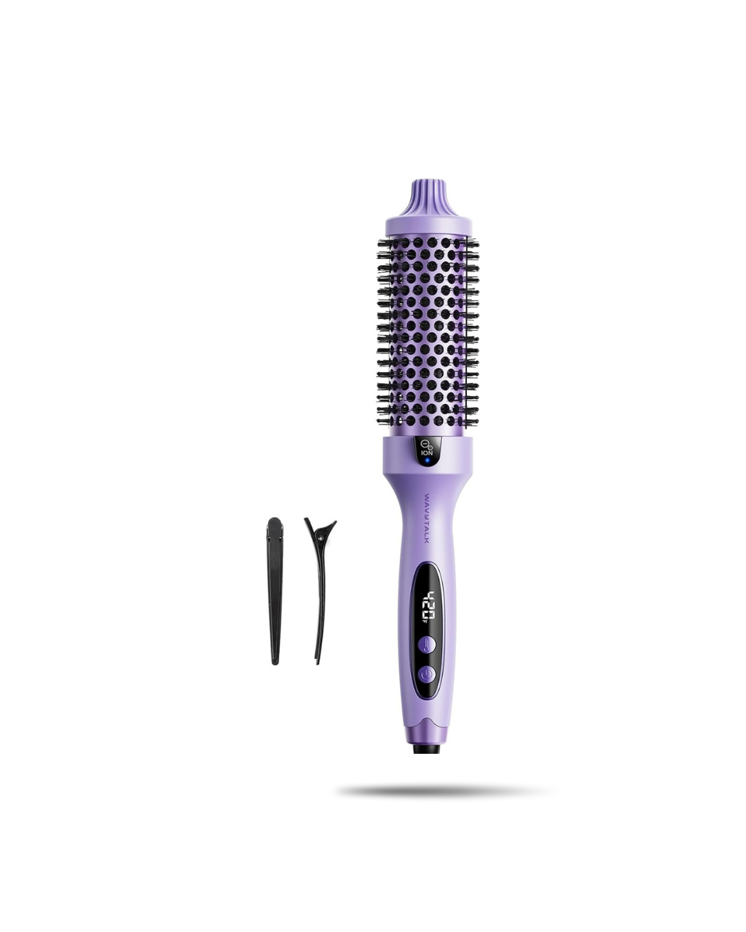 Wavytalk Pro Blowout Brush Bundle – 1.5" Ionic Thermal Brush with 5 Heat Settings & Dual Voltage