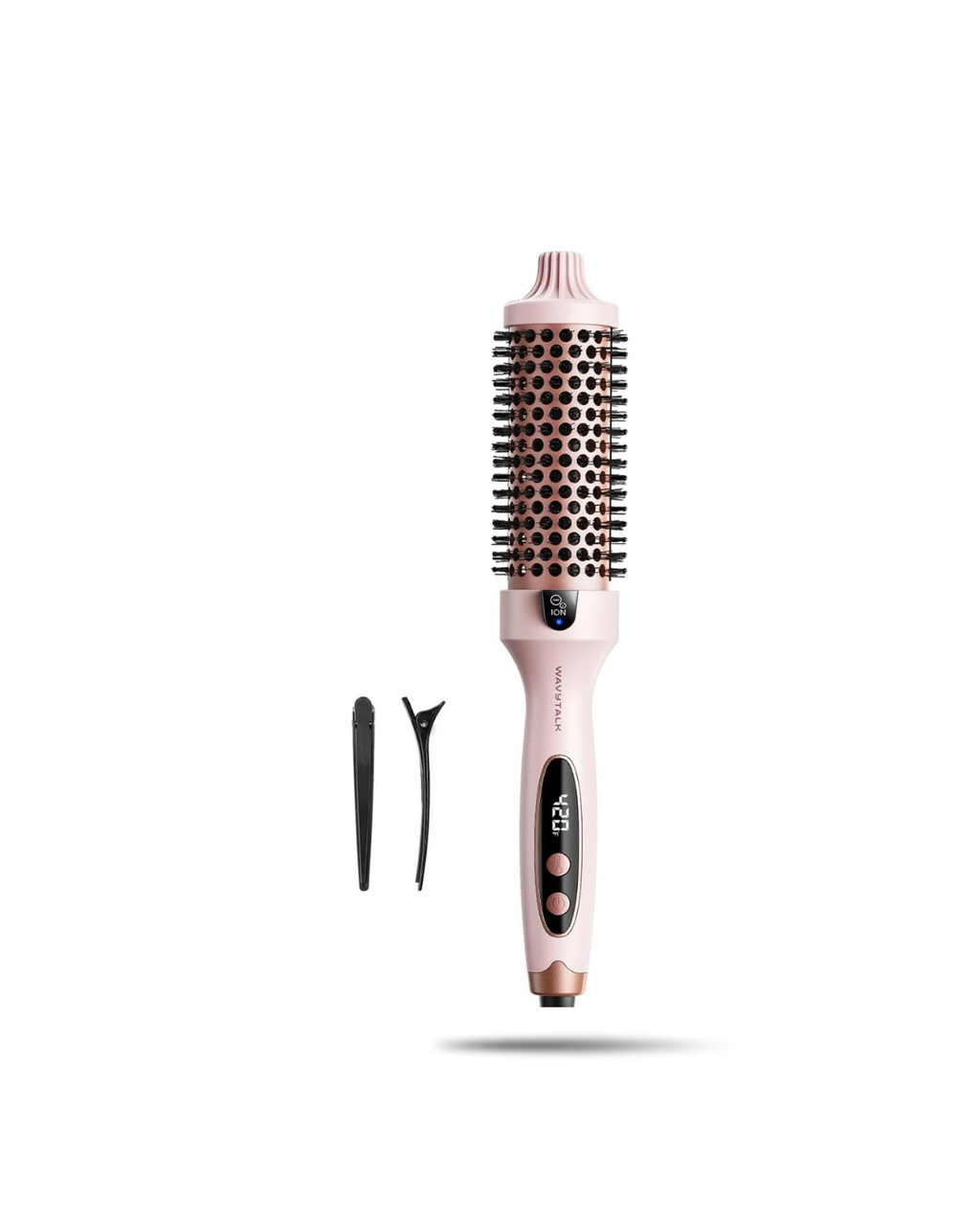 Wavytalk Pro Blowout Brush Bundle – 1.5" Ionic Thermal Brush with 5 Heat Settings & Dual Voltage