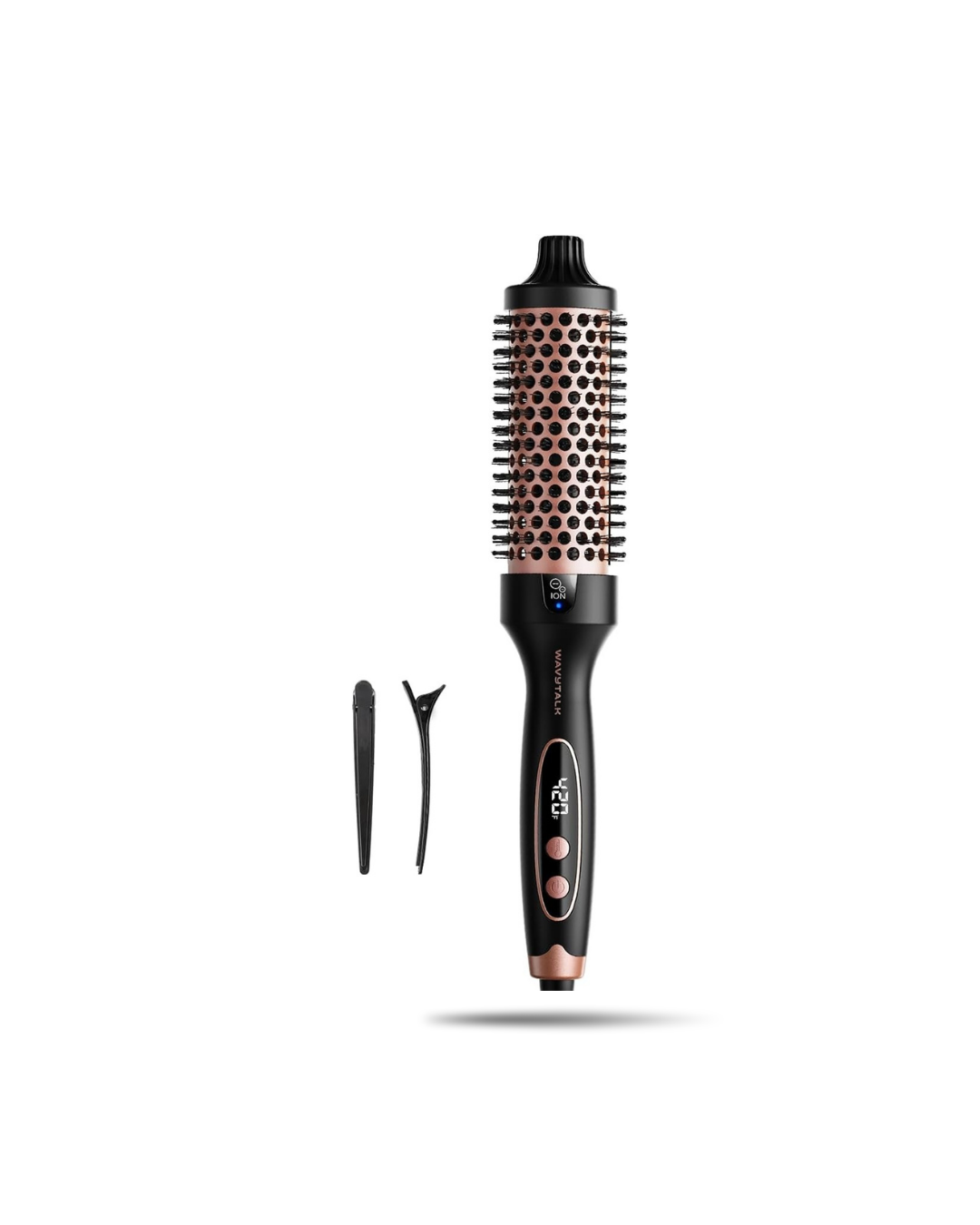 Wavytalk Pro Blowout Brush Bundle – 1.5" Ionic Thermal Brush with 5 Heat Settings & Dual Voltage