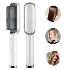 Electric Hot Hair Straightening Comb – Ionic Anti-Scald Hair Straightener Brush for Fast Smoothing & Styling at Home