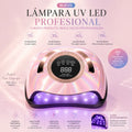 268W UV LED Nail Lamp – Pink & White Gradient Professional Gel Nail Dryer with 36 LED Beads, Smart Sensor & 4 Timer Settings