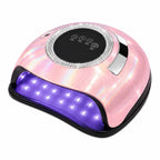 268W UV LED Nail Lamp – Pink & White Gradient Professional Gel Nail Dryer with 36 LED Beads, Smart Sensor & 4 Timer Settings