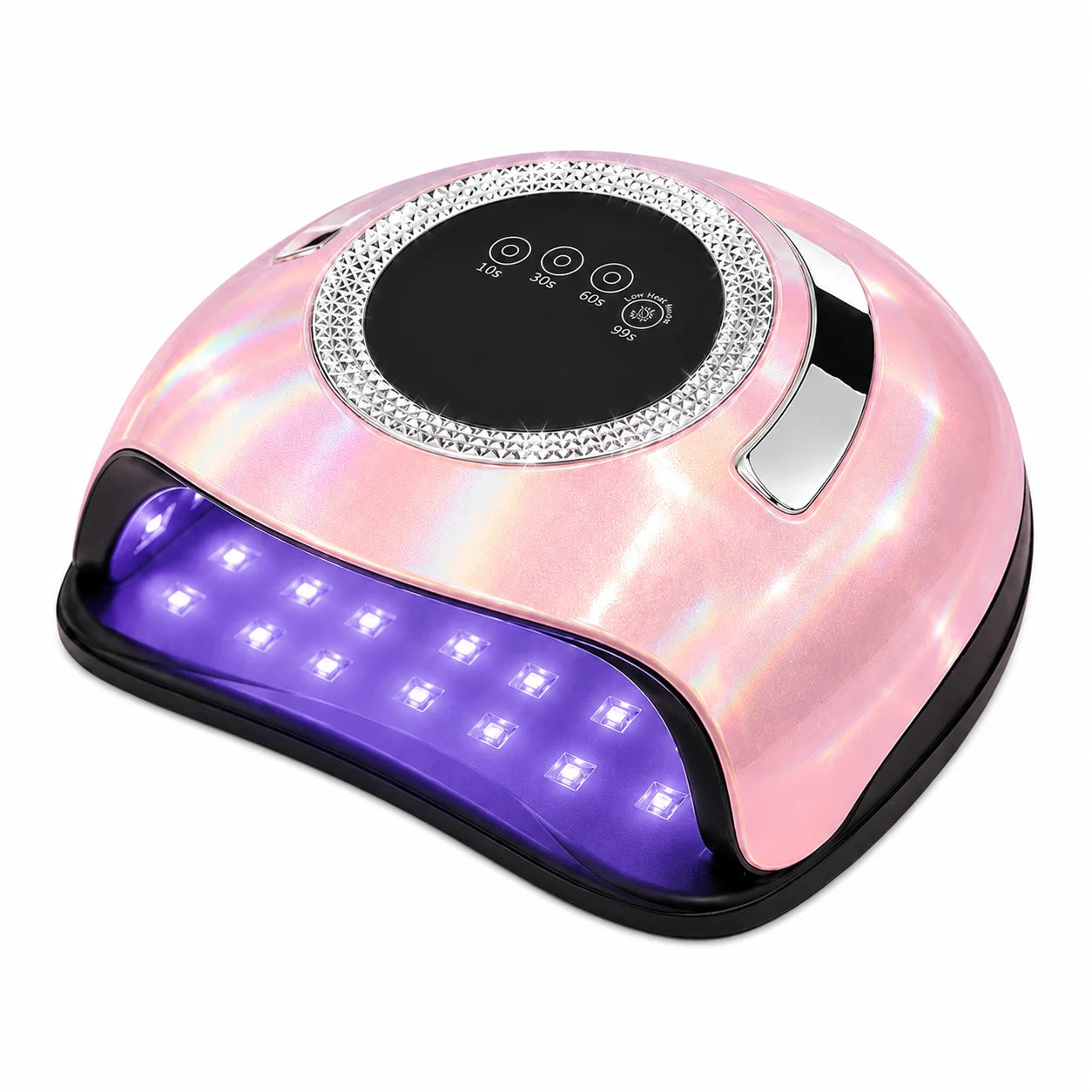 268W UV LED Nail Lamp – Pink & White Gradient Professional Gel Nail Dryer with 36 LED Beads, Smart Sensor & 4 Timer Settings