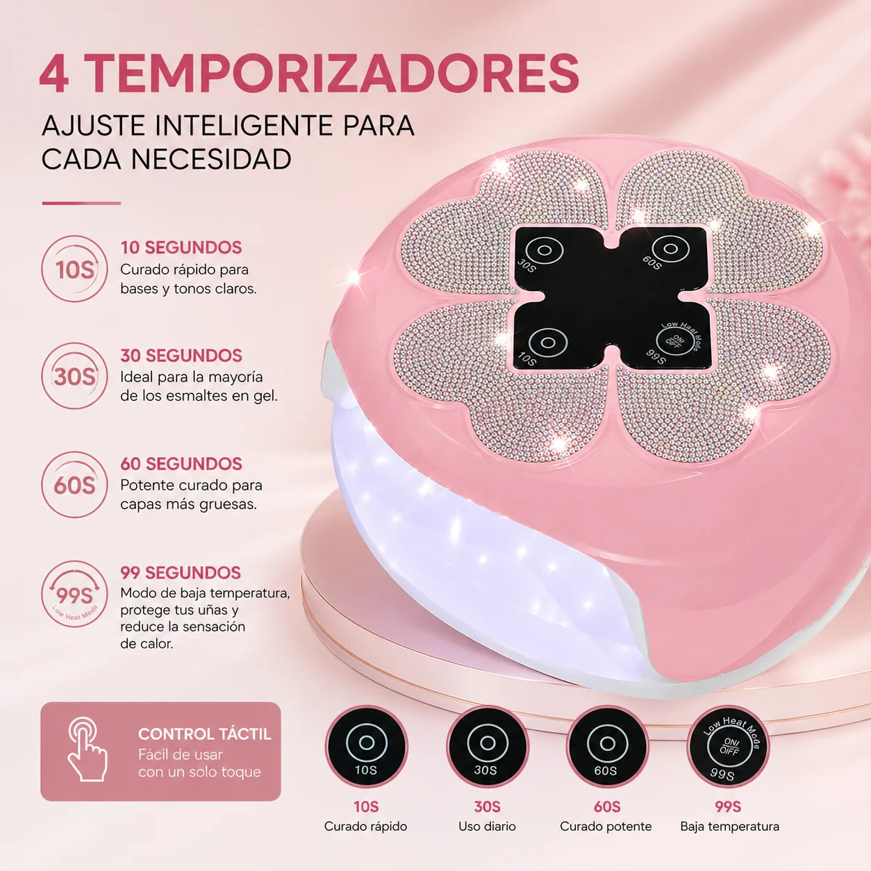 288W UV LED Nail Lamp with Smart Sensor – Professional Gel Nail Dryer, 45 LED Beads, 4 Timer Settings & UV Protection Gloves