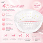 288W UV LED Nail Lamp with Smart Sensor – Professional Gel Nail Dryer, 45 LED Beads, 4 Timer Settings & UV Protection Gloves