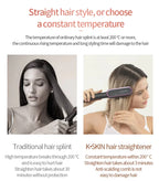 Electric Hot Hair Straightening Comb – Ionic Anti-Scald Hair Straightener Brush for Fast Smoothing & Styling at Home