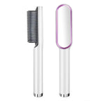 Electric Hot Hair Straightening Comb – Ionic Anti-Scald Hair Straightener Brush for Fast Smoothing & Styling at Home