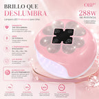 288W UV LED Nail Lamp with Smart Sensor – Professional Gel Nail Dryer, 45 LED Beads, 4 Timer Settings & UV Protection Gloves