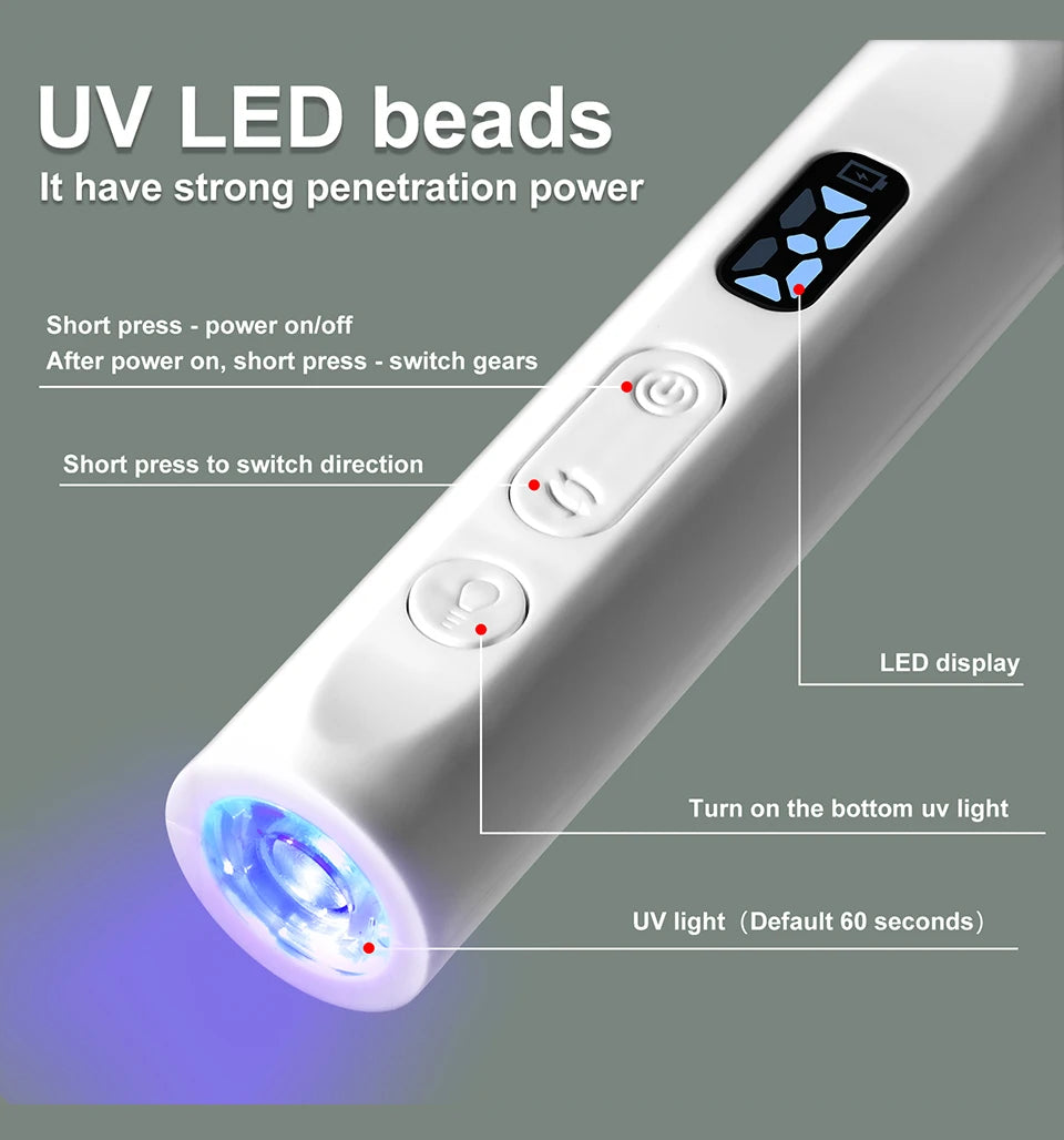 Nail Pro 2-in-1™ Electric Drill and UV Lamp – Portable Gel & Acrylic Nail Care Tool