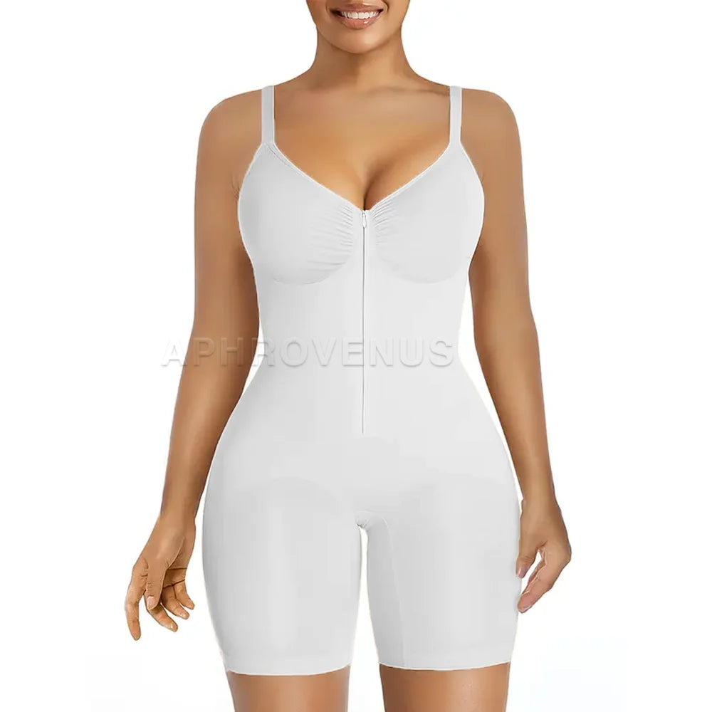SHAPERX Shapewear for Women Tummy Control Bodysuits Zip-Up Comfort Ultra Stretch Fabric Customizable Fit Breathable Mesh Design Comfortable Fit