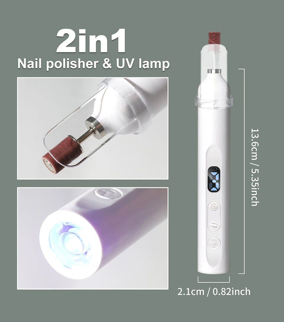 Nail Pro 2-in-1™ Electric Drill and UV Lamp – Portable Gel & Acrylic Nail Care Tool