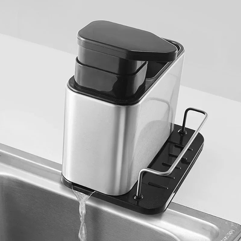 SinkMaster™  3-in-1 Kitchen Sink Organizer – Soap Dispenser, Cutlery Holder & Dish Drying Rack