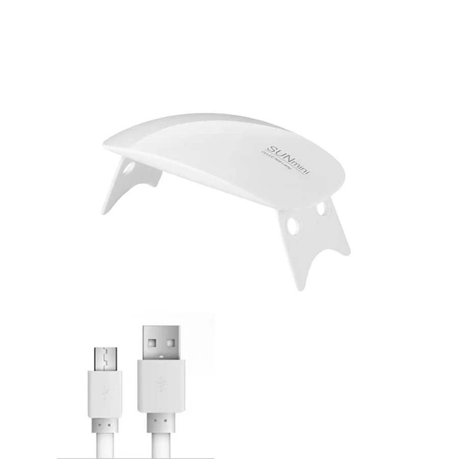 Portable 6W UV LED Sun Mini Nail Dryer Lamp – Compact Gel Nail Curing Light for Home & Travel Use