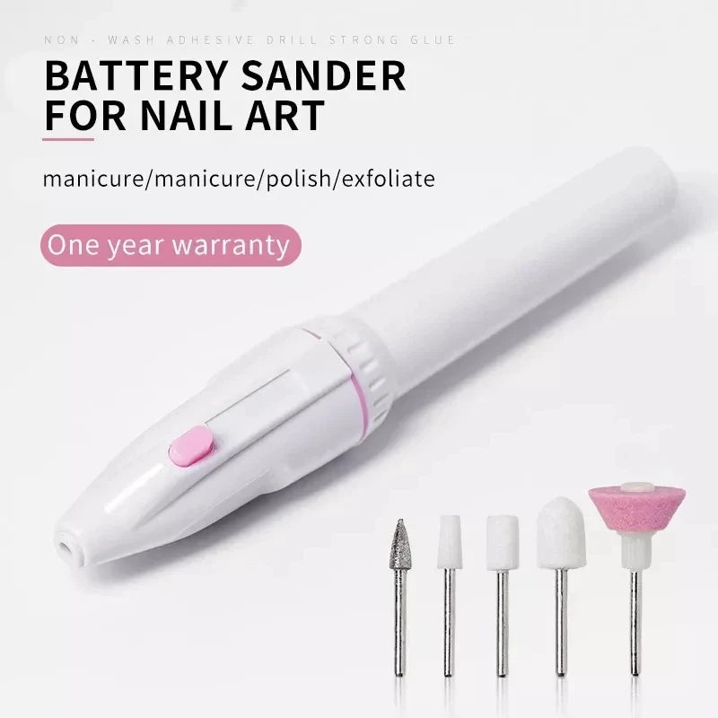 MINI Electric Nail Drill Kit – Portable Nail Polisher & File Pen for Manicure, Pedicure, Grinding and Nail Art