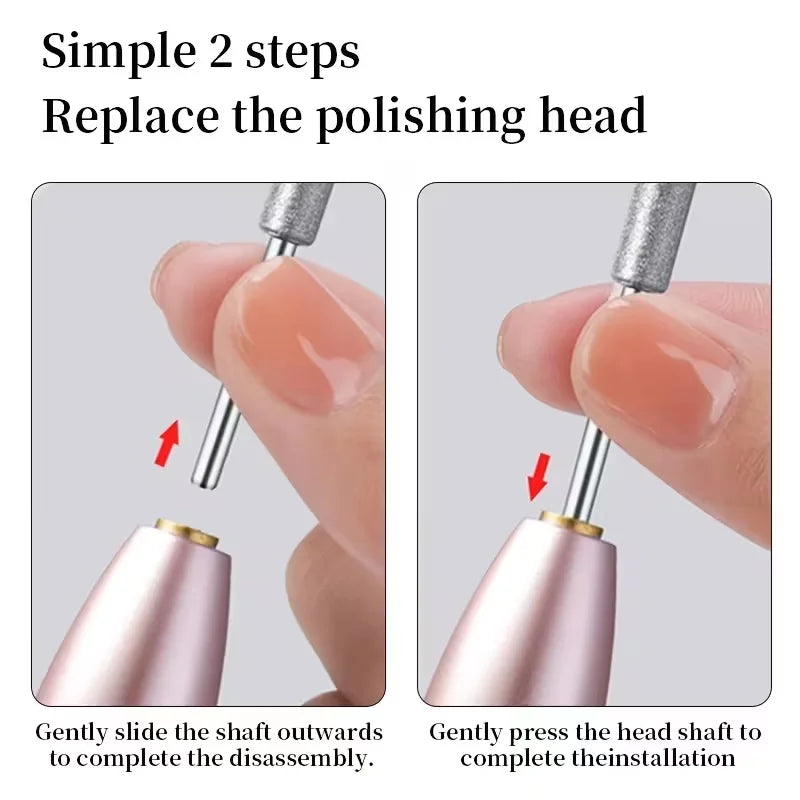 Professional Electric Nail Drill Kit with HD Digital Display – USB Rechargeable Nail & Gel Polisher, 11 Drill Bits & 20 Sanding Bands