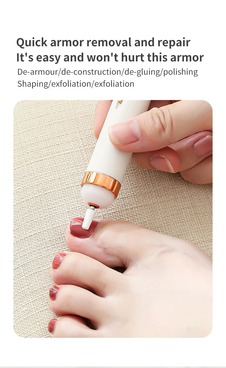 5-in-1 Portable Electric Manicure Set – USB Rechargeable Nail Drill, Polisher & Exfoliation Tool for Professional Nail Carer Nail Salon
