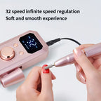 Professional Electric Nail Drill Kit with HD Digital Display – USB Rechargeable Nail & Gel Polisher, 11 Drill Bits & 20 Sanding Bands
