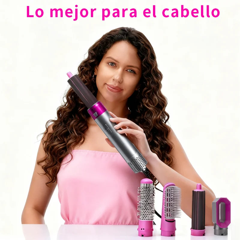 Iruibo 5-in-1 Hair Curler & Hot Air Styler Set – Professional Curling, Straightening & Hair Styling Tool