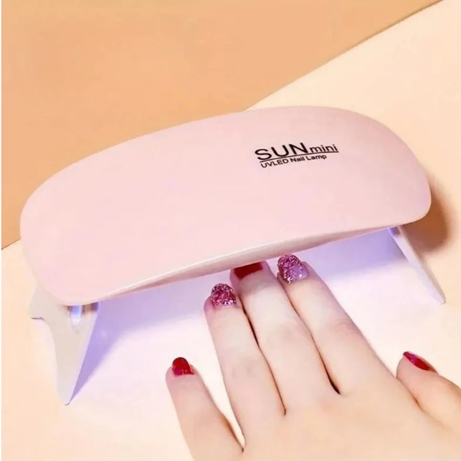 Portable 6W UV LED Sun Mini Nail Dryer Lamp – Compact Gel Nail Curing Light for Home & Travel Use