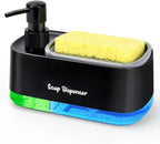 DuoClean™ Space-Saving 3-in-1 Kitchen Organizer with Dual Soap Pumps and Sponge Storage