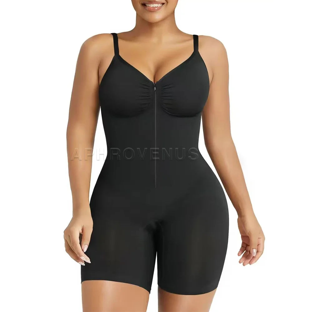 SHAPERX Shapewear for Women Tummy Control Bodysuits Zip-Up Comfort Ultra Stretch Fabric Customizable Fit Breathable Mesh Design Comfortable Fit