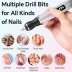 Professional Electric Nail Drill Kit with LED Display – 12 Drill Bits for Acrylic, Gel, Manicure & Pedicure Nail Polishing