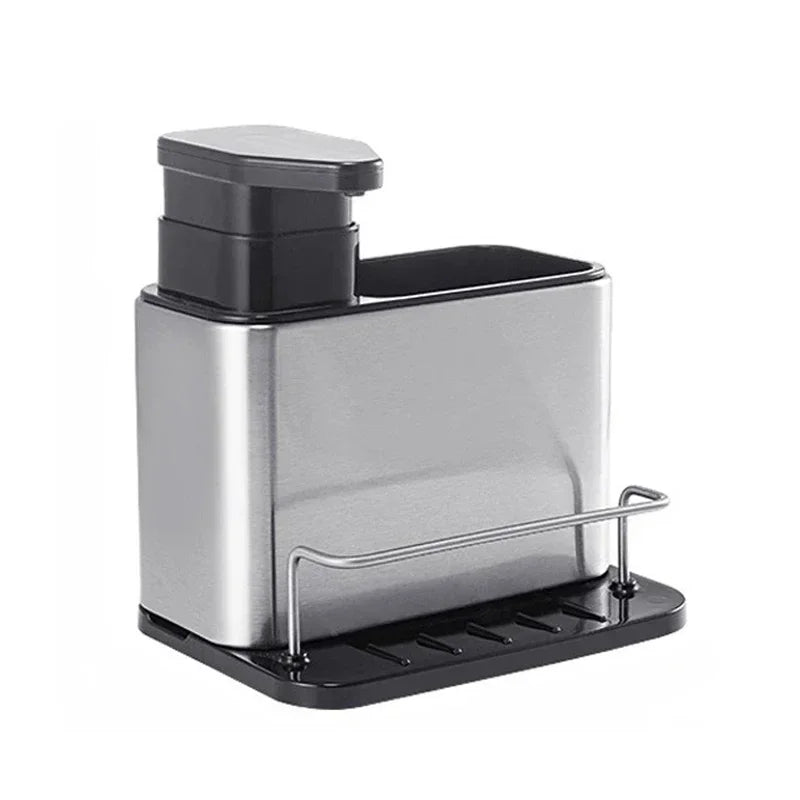 SinkMaster™  3-in-1 Kitchen Sink Organizer – Soap Dispenser, Cutlery Holder & Dish Drying Rack