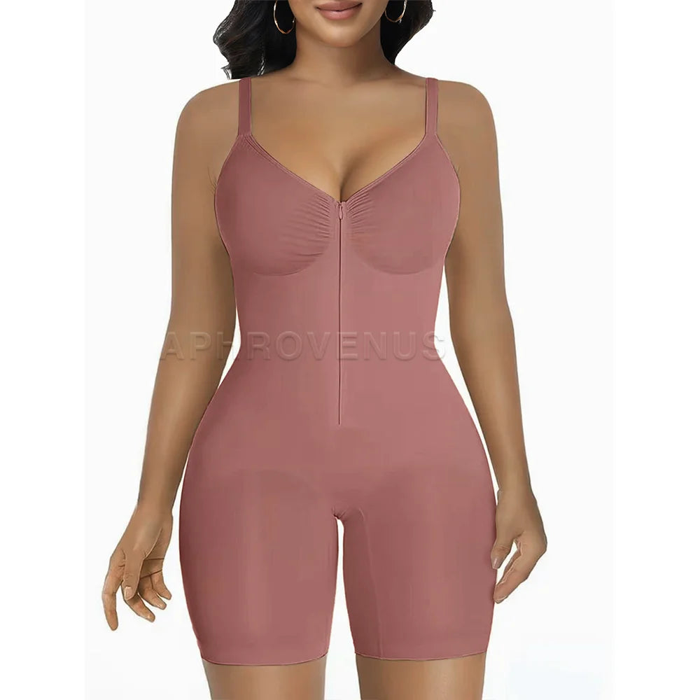 SHAPERX Shapewear for Women Tummy Control Bodysuits Zip-Up Comfort Ultra Stretch Fabric Customizable Fit Breathable Mesh Design Comfortable Fit