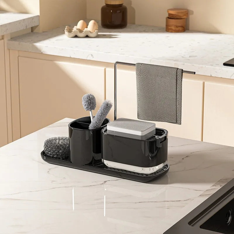 SinkPro™ 4-in-1 Kitchen Sink Organizer | Dish Soap Dispenser, Sponge Holder & Storage Rack