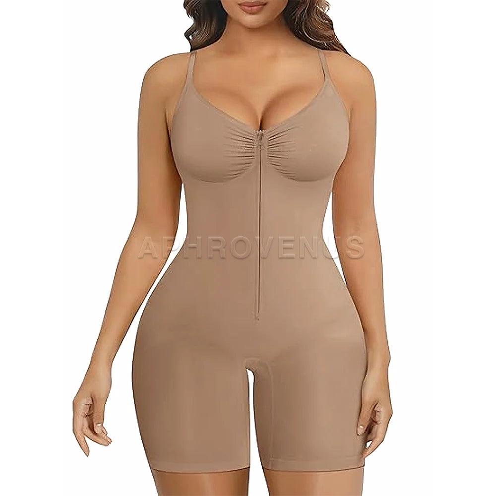SHAPERX Shapewear for Women Tummy Control Bodysuits Zip-Up Comfort Ultra Stretch Fabric Customizable Fit Breathable Mesh Design Comfortable Fit