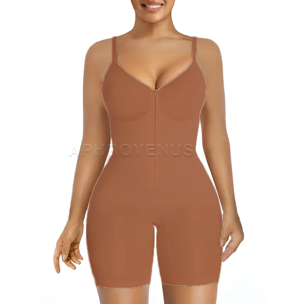 SHAPERX Shapewear for Women Tummy Control Bodysuits Zip-Up Comfort Ultra Stretch Fabric Customizable Fit Breathable Mesh Design Comfortable Fit