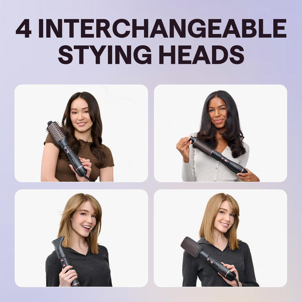 Wavytalk Pro Blowout Brush Bundle – 1.5" Ionic Thermal Brush with 5 Heat Settings & Dual Voltage