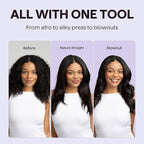 Wavytalk Pro Blowout Brush Bundle – 1.5" Ionic Thermal Brush with 5 Heat Settings & Dual Voltage