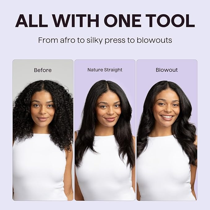 Wavytalk Pro Blowout Brush Bundle – 1.5" Ionic Thermal Brush with 5 Heat Settings & Dual Voltage
