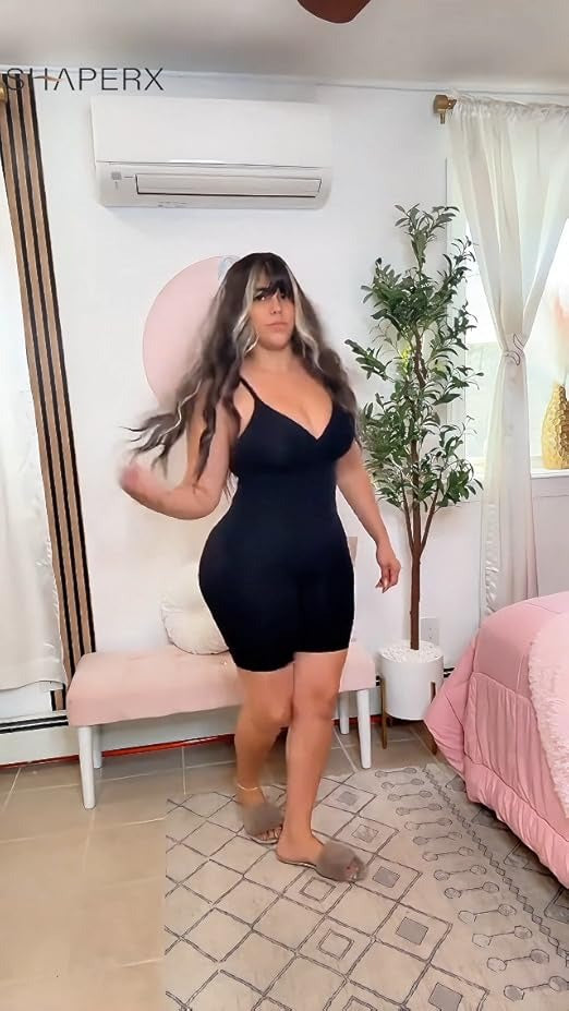 SHAPERX Shapewear for Women Tummy Control Bodysuits Zip-Up Comfort Ultra Stretch Fabric Customizable Fit Breathable Mesh Design Comfortable Fit